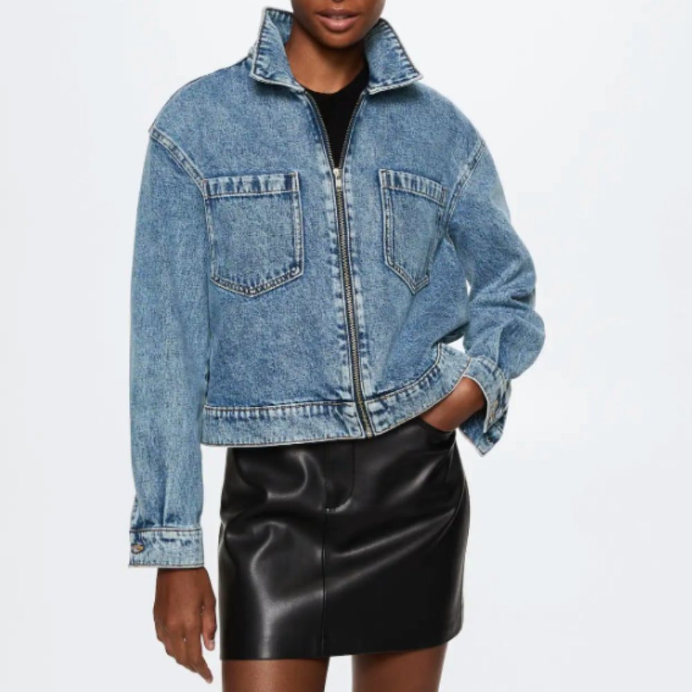 Denim zip jacket